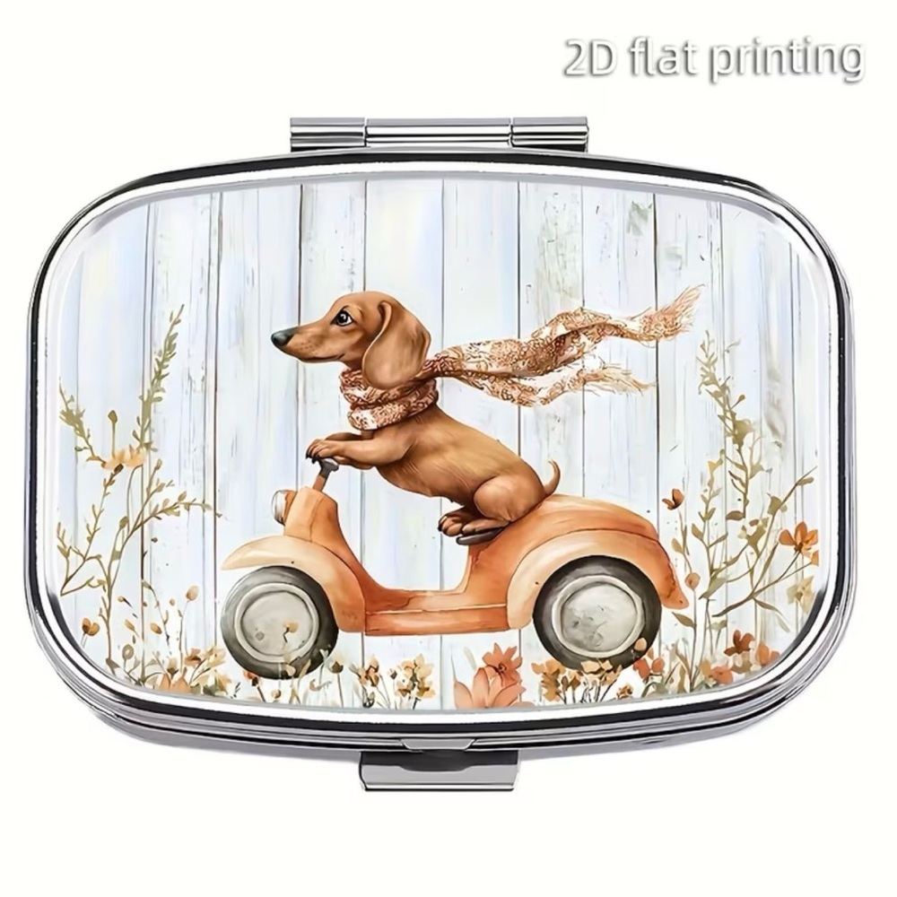 New Whimsical Dachshund Print Pill box #170